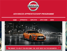 Tablet Screenshot of nissangb-apprenticetraining.com